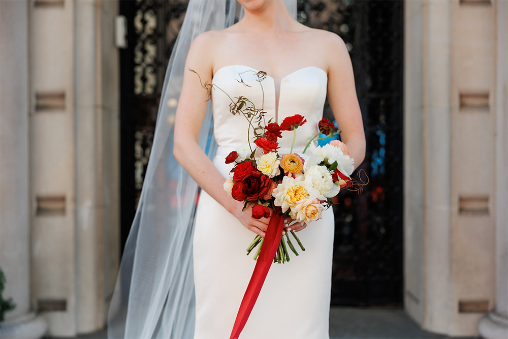 seasonal bridal bouquet